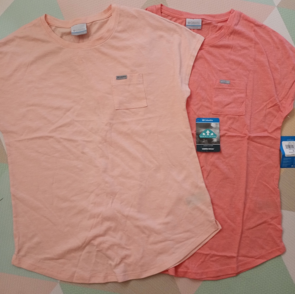 COLUMBIA PEACHY CORAL SIZE M TOPS BUNDLE NWT